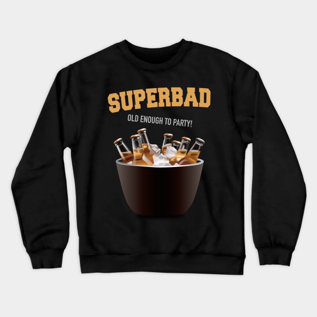 Superbad - Alternative Movie Poster Crewneck Sweatshirt by MoviePosterBoy